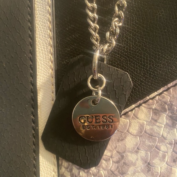 Guess Black and White Satchel - Picture 5 of 15